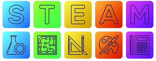 Colorful STEAM logo